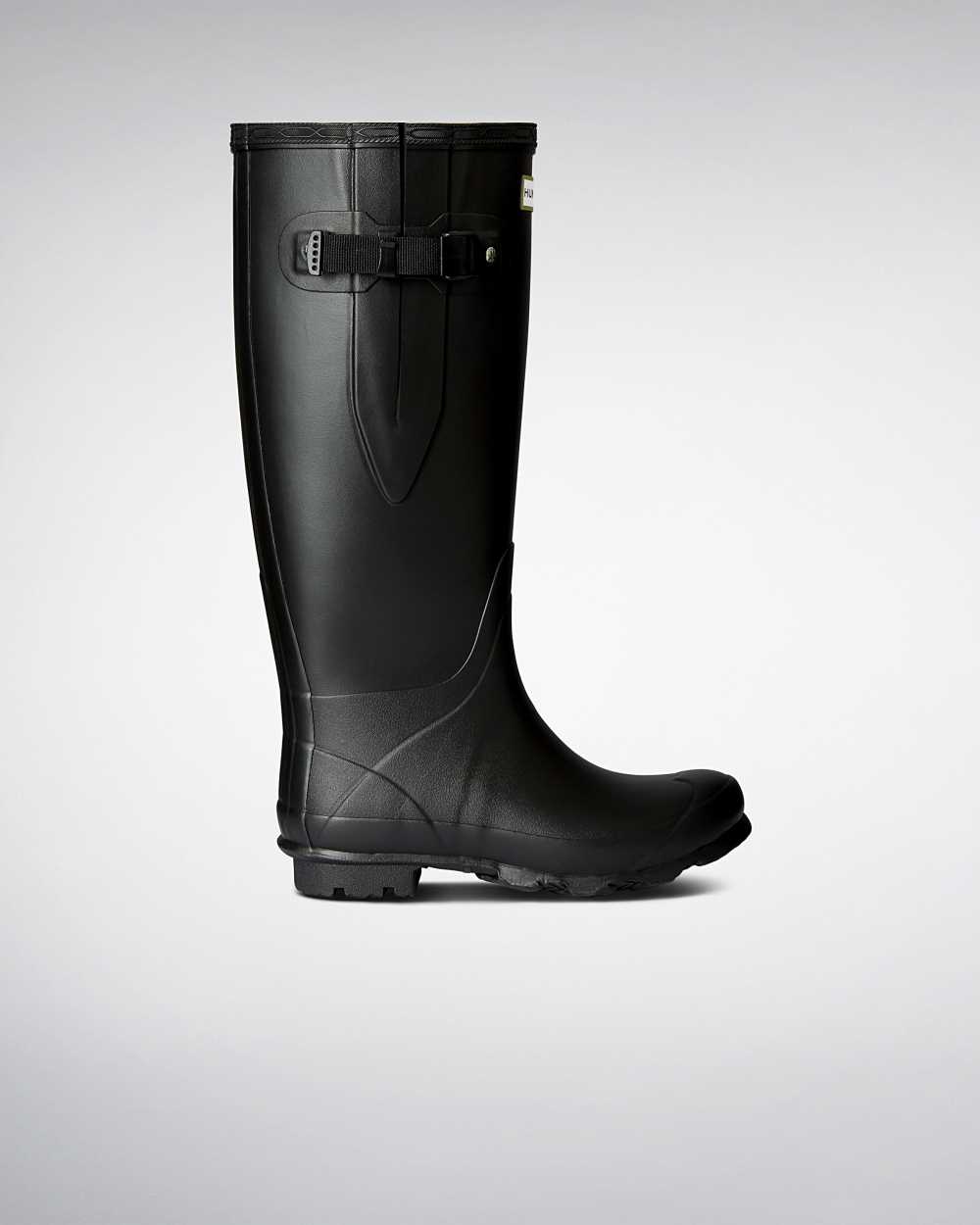 Botas De Agua Mujer - Hunter Norris Field Wide Fit Negro - HAKOGN-189 - Negro